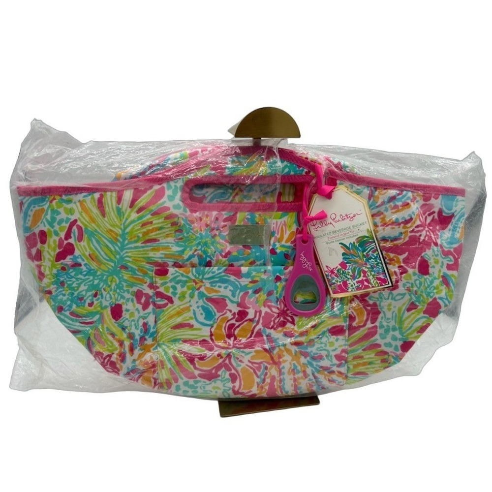 NEW Lilly Pulitzer Beverage Bucket Women's One Size Pink Spot Ya Floral Cooler